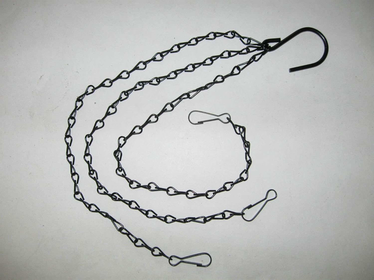 3-Pack Hanging Chain Set, Replacement Chain, Metal, Hanging Basket, Chains, Garden, Flower Pot, Plant Hanger with Clips and Hooks for Bird Feeder - Image 5