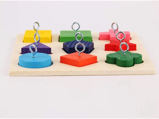 Bird Puzzle Toy Parrot Educational Toys Bird Feeder Wooden Toys B - Image 5