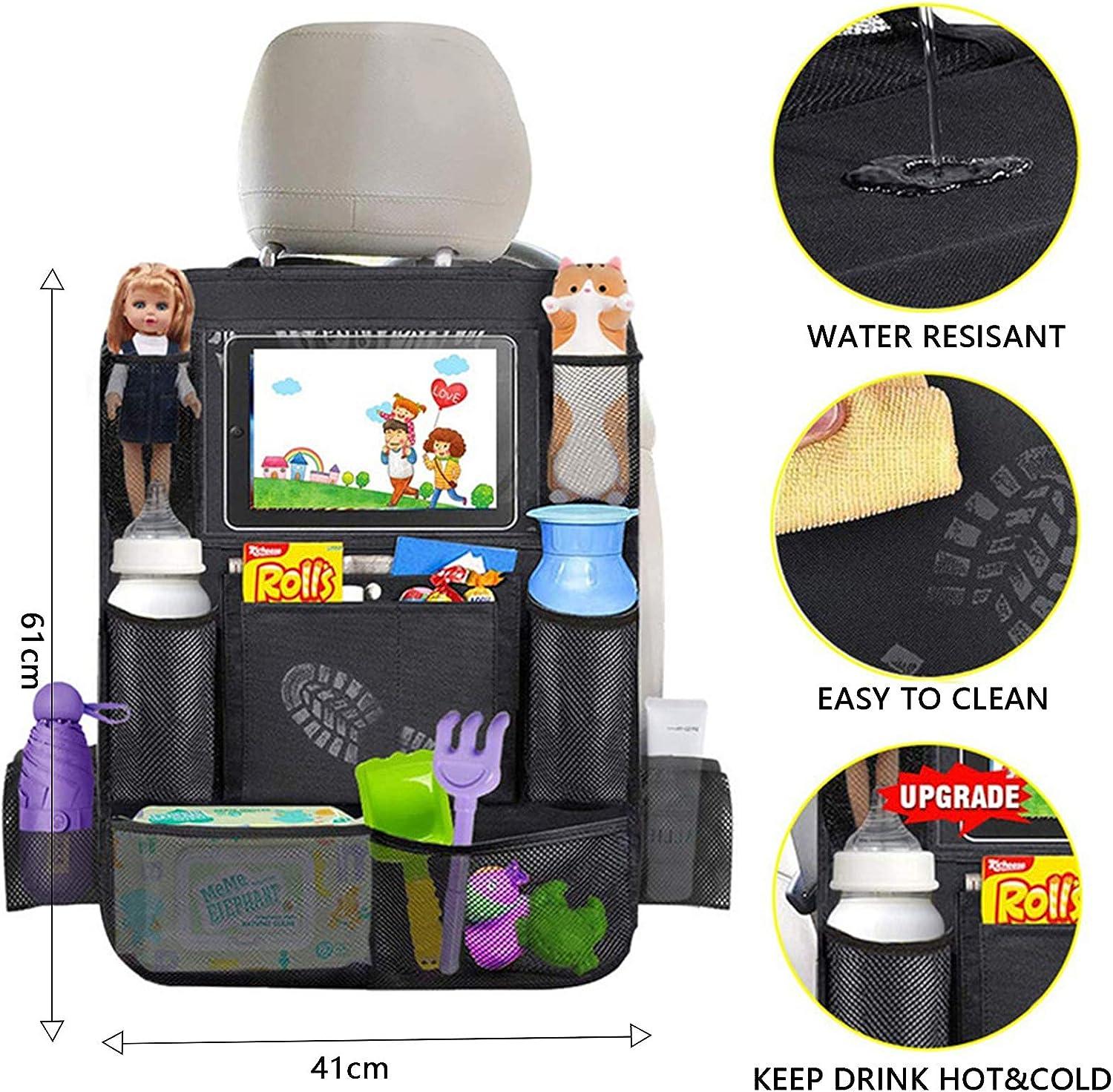 2-PACK Universal car back seat mobile/tablet multiple holders Black Black Black - Image 2
