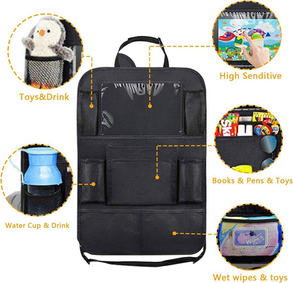 2-PACK Universal car back seat mobile/tablet multiple holders Black Black Black - Image 3