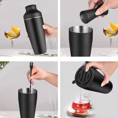 Cocktail Shaker Set - Matte Black - Stainless Steel Black Black - Image 3