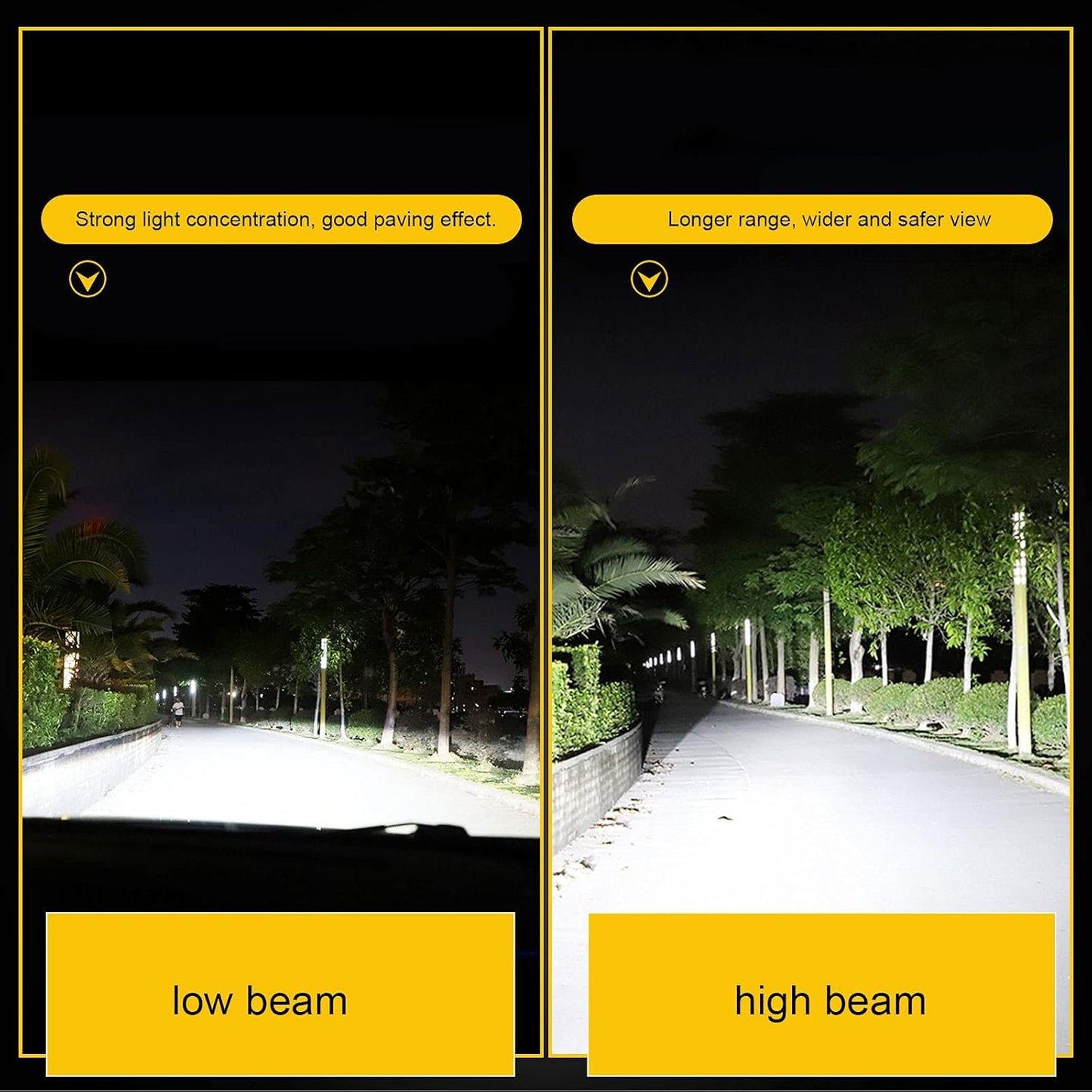 2PCS H4 LED Bulb, 12V Motorcycle/Car Headlight, 12W COB Bulbs Headlight LED Bulb for High Beam Headlight, High Beam/Low Beam - Image 4