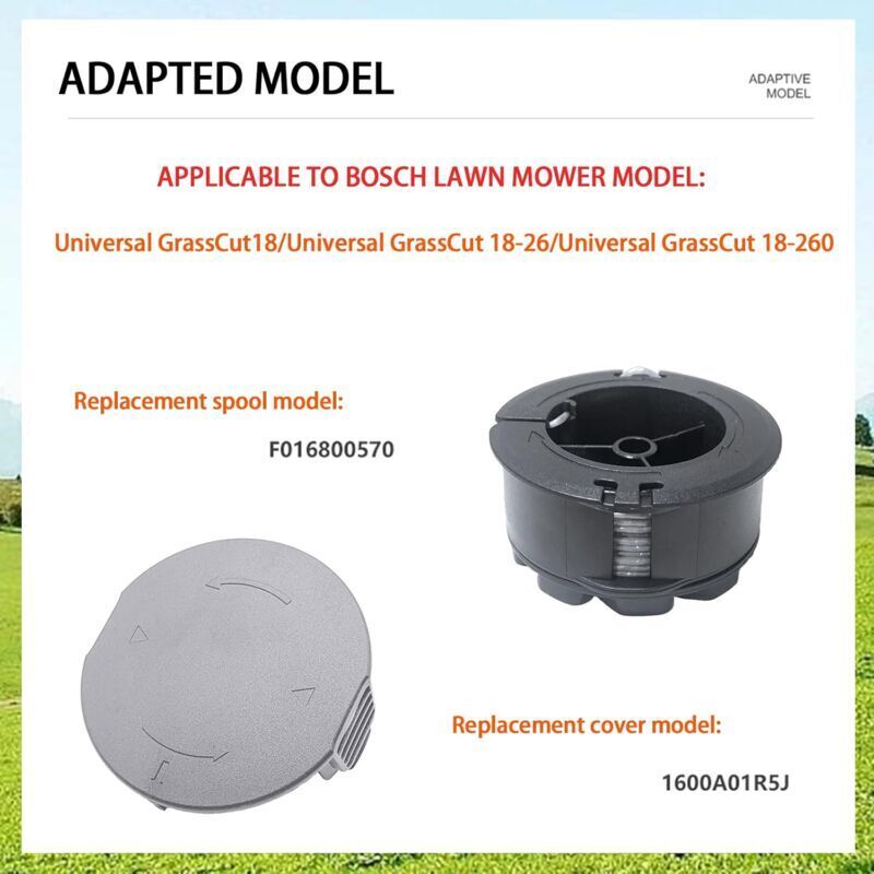 Set of 3 replacement spools for UniversalGrassCut 18V-26/18V-260/18/18-26/18-260, for ‎F016800570 and 1600A01R5J (6 m, 1.6 mm)..DEBUNS - Image 4