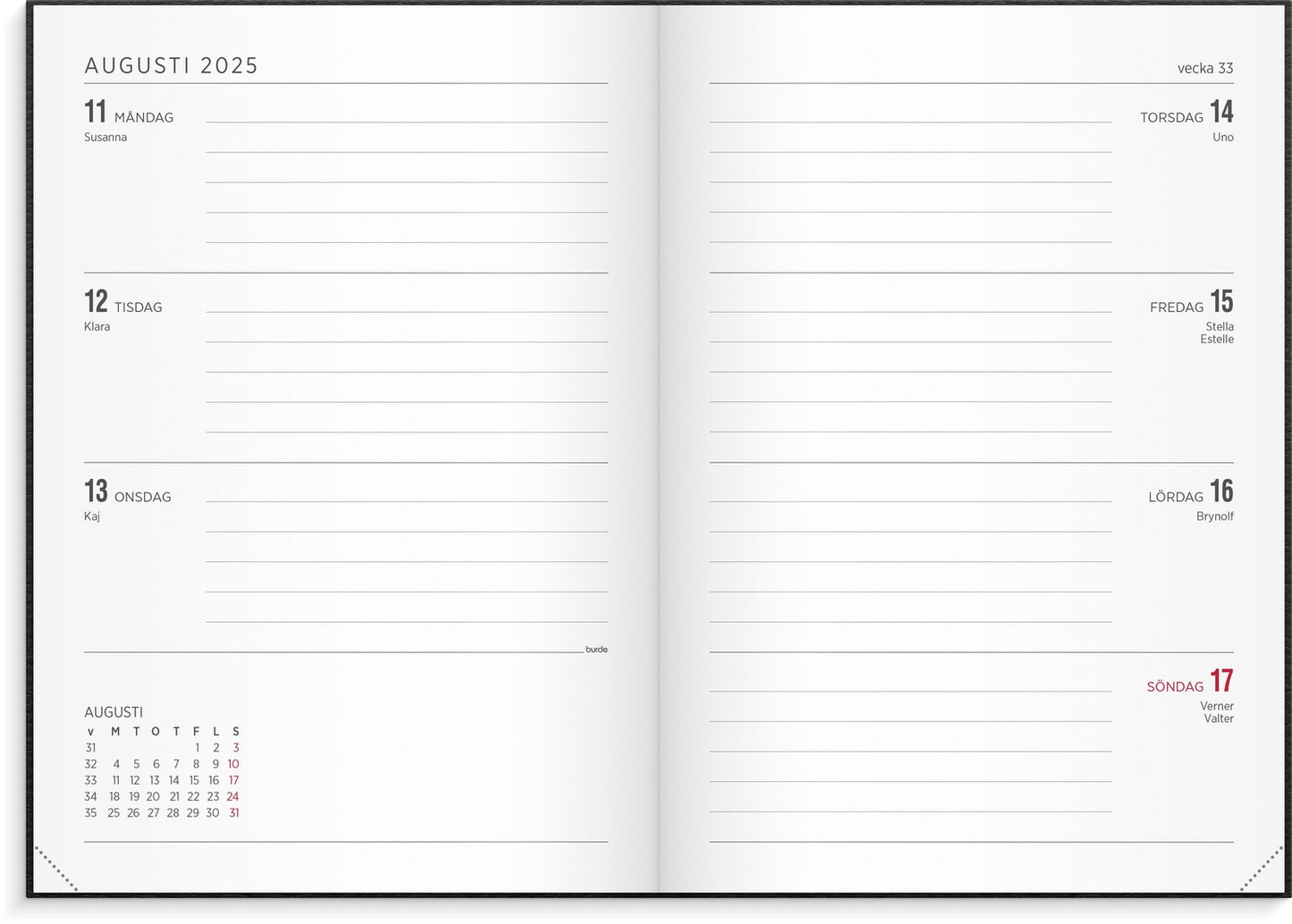 Calendar 2025 Senator A5 Vega black - Image 3