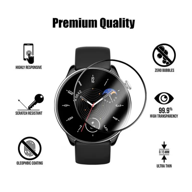 1-2 pcs compatible with Amazfit Gtr Mini Gtr 4 3 2 Pro 2E Smart Watch Full Cover Protection Cure Film Gtr3 Gtr4 Glass for Amazfit GTR 4 1 pc - Image 2