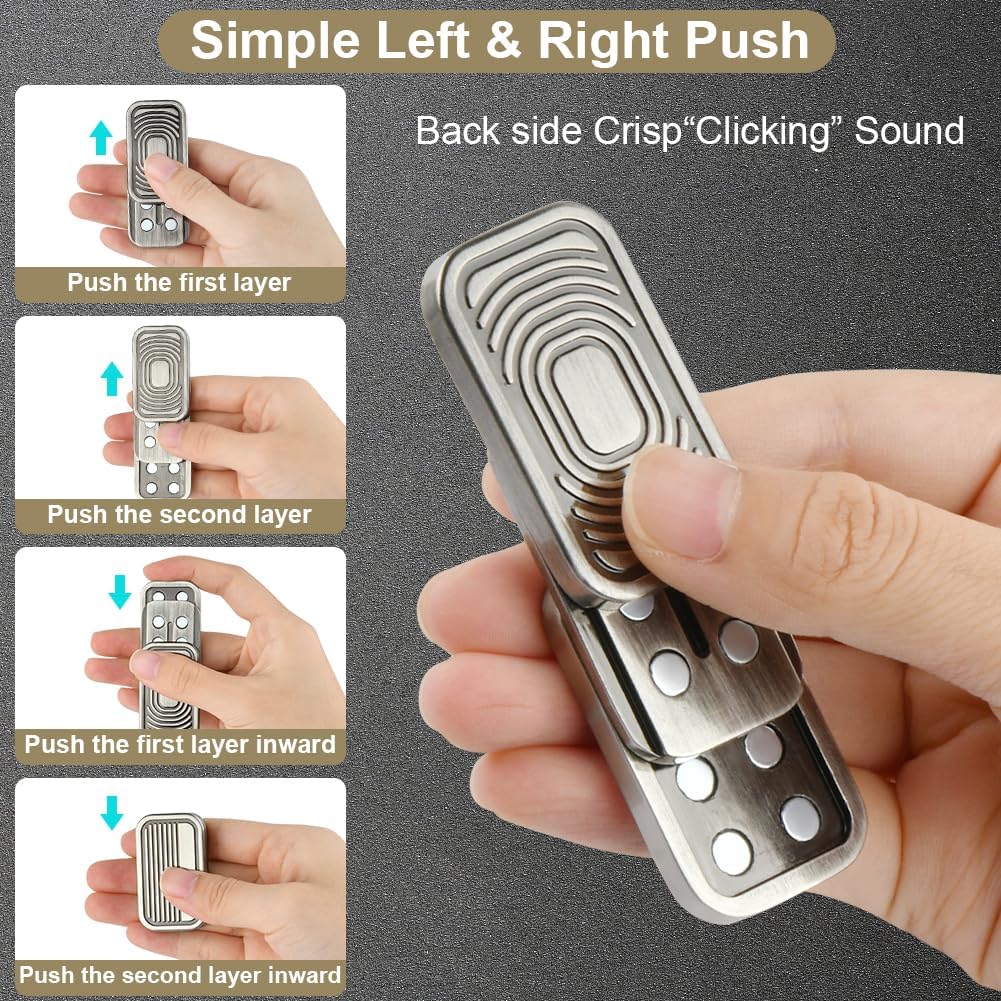 Metal Fidget Slider Toy, EDC Fidget Toy for Adults, Stress Relief for Anxiety - Image 4