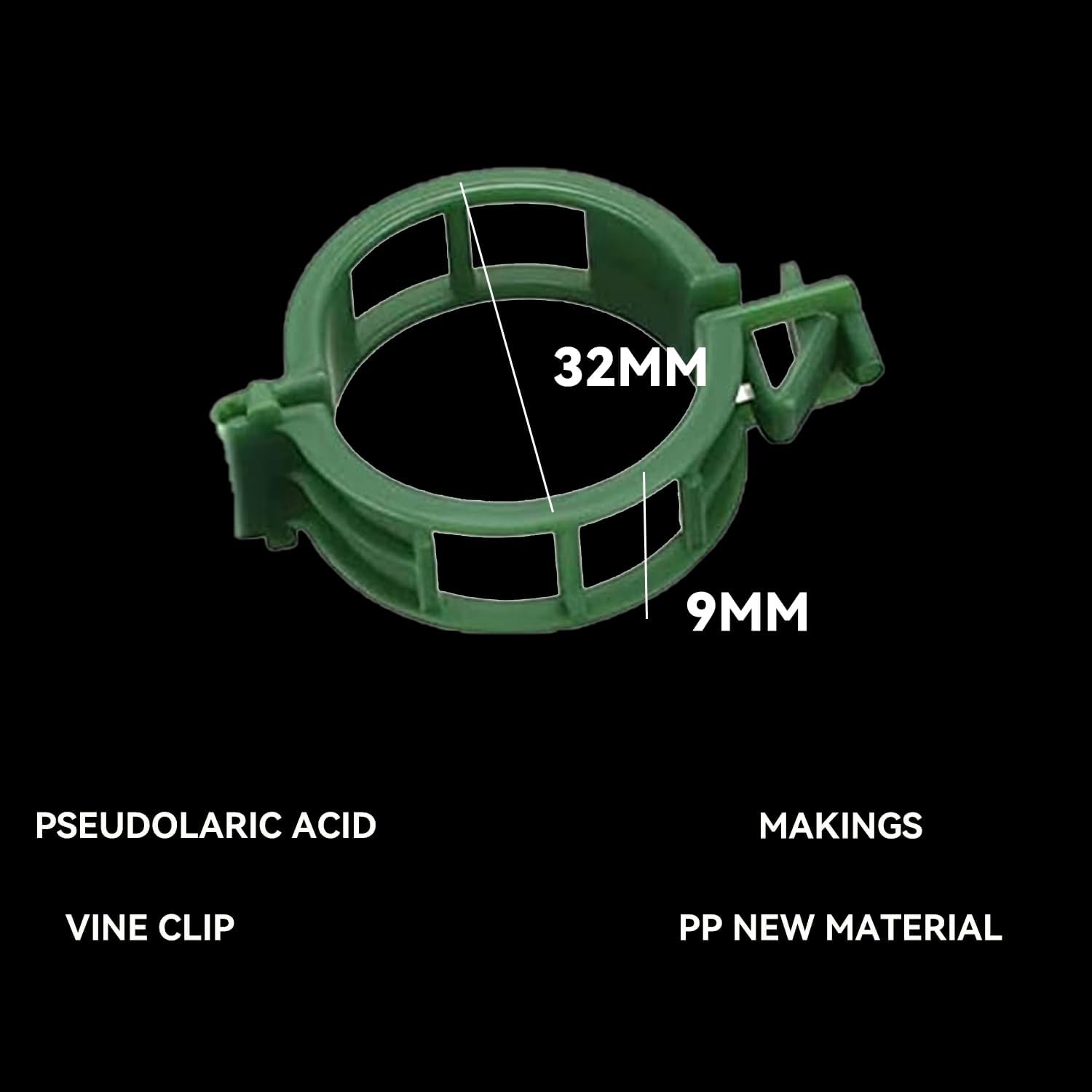 100/200/300pcs Plant Support Clips, Plant Clamps for Climbing Plants, Grafting Tools Upright Plant Growing Reusable (Green/White) Green Green 200pcs Green 200pcs - Image 3