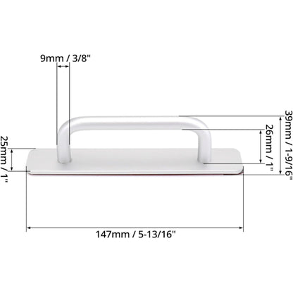 2pcs Self-Adhesive Aluminum Alloy Door Handle Push-Pull Sliding Door Handle Without Drilling for Gate Cabinet Toilet, 150 x 25mm - Image 6