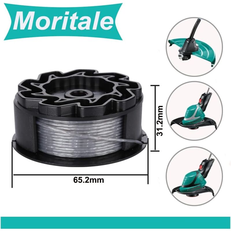 Line spool for BOSCH UniversalGrassCut Trimmer 18 18-26 18-260 F016800570 with cap (4 pieces) - Image 3