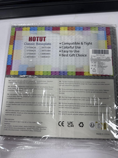 Building Plate, 4 pieces of classic base plates, 25.5 x 25.5 cm, base plate, compatible with all major brands, building toys for children 4 pieces light gray - Image 9