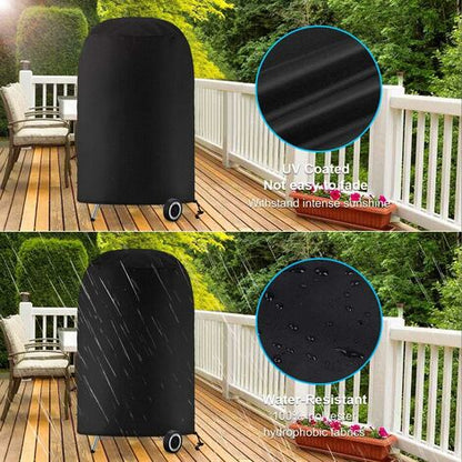 Grill cover, round grill cover, grill cover tarpaulin, grill cover tarpaulin waterproof anti-UV protection (70 x 70 cm), - Image 5