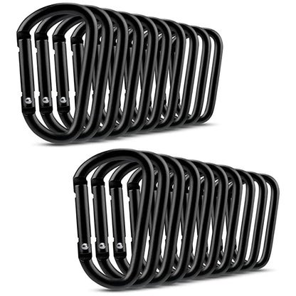 20 pcs Small Carabiners, Multifunctional Aluminum D-ring Clips_max