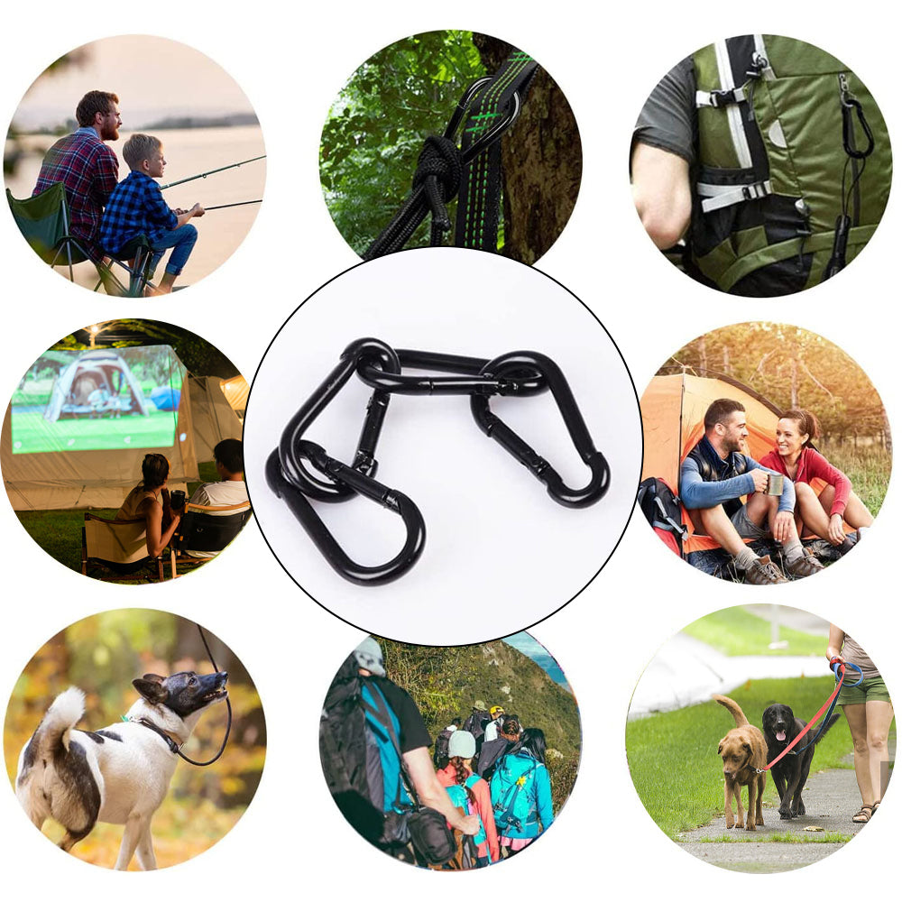 20 pcs Small Carabiners, Multifunctional Aluminum D-ring Clips_max - Image 7