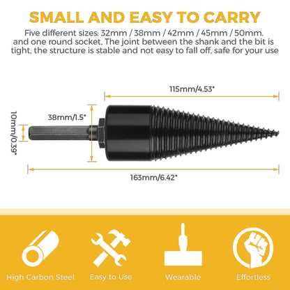 Industrial wood drill bits, wood cones, hexagonal shank, wood splitter, screw splitter, 38 mm - Image 3