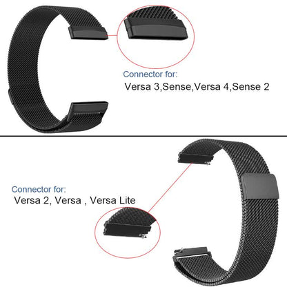 Compatible with Fitbit Versa 2 3 4 Lite Sense Band Wristband Milanese Sense 2 Replacement Magnetic Bracelet Bracelet Fit Bit Watch Strap Rose Pink For Versa 2 - Image 3