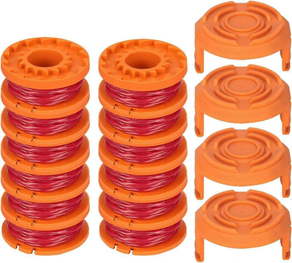 12-pack Trimmer Line for Worx 20V Trimmers, Durable Replacement Spool for Pool Cover and Edge Trimmers, Improved Cutting Speed