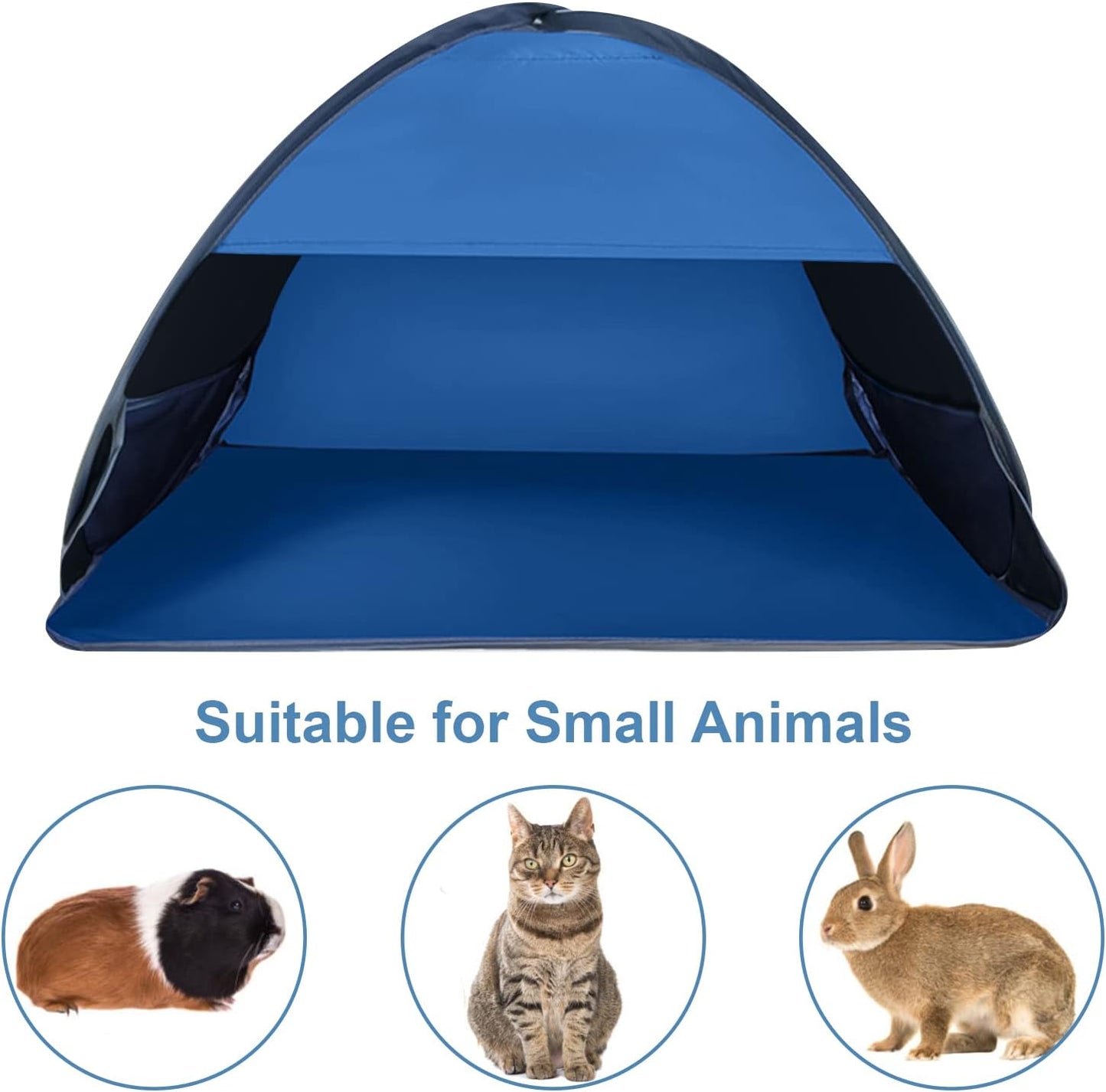 Pop-up Beach Shelter - Portable Beach Tent Anti-UV, Windproof, Picnic Tent for Small Dogs, Cats and Other Small Pets, Blue - Image 5