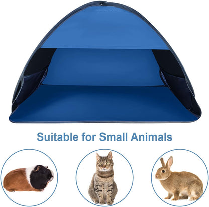 Pop-up Beach Shelter - Portable Beach Tent Anti-UV, Windproof, Picnic Tent for Small Dogs, Cats and Other Small Pets, Blue - Image 5