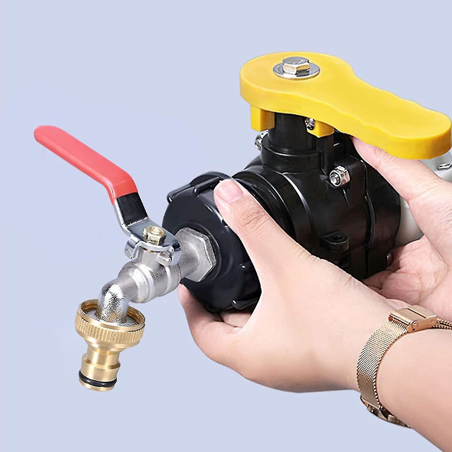 1000L tank tap with garden hose connector, S60x6 IBC tap connection - Image 4