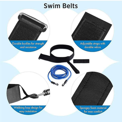 Adjustable swimming belt for pool, swimming resistance belt, swimming belt for pool hanging training, bungee swimming resistance - Image 5