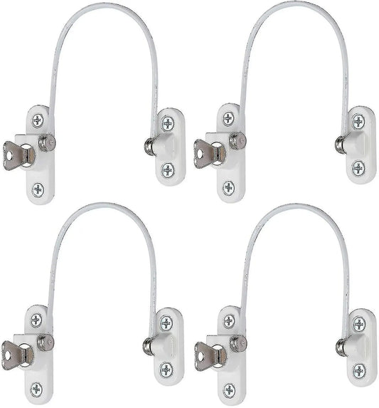 pcs Window Limiter, Window Stopper, Childproof Window Lock, Window Lock, Door Lock - White - Image 2