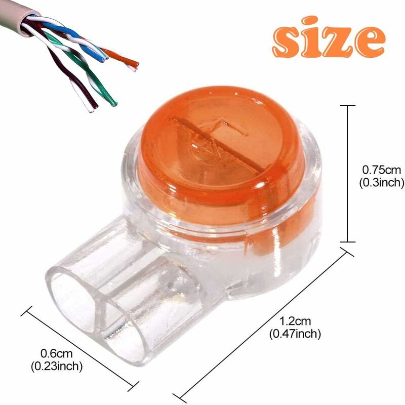 100pcs Scotchlok UY Waterproof Connector, Resin Filled Cable Connectors Wire Terminals for Garden & Outdoor Robotic Lawn Mower - Image 2