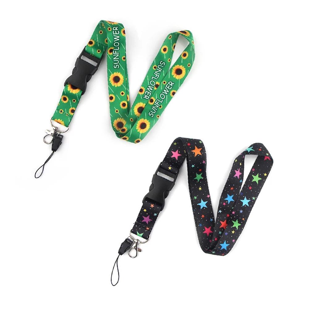 Smooth Sunflower, Stars Lanyard Black - Image 2