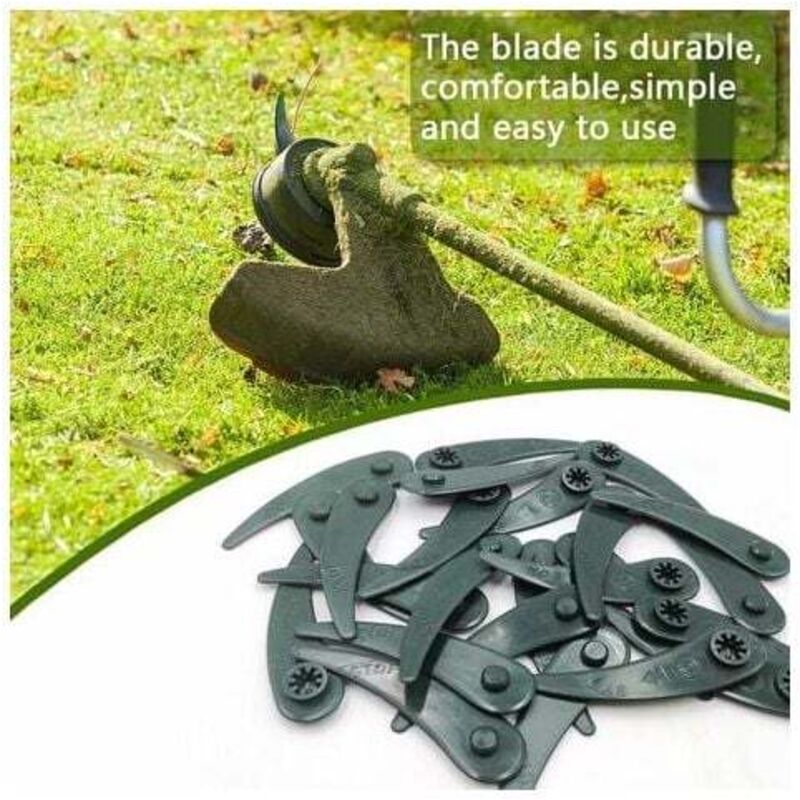 Pack of 24 replacement blades for Bosch Durablade Art 23-18 LI Art 26-18 LI lawn mowers, green. - Image 3