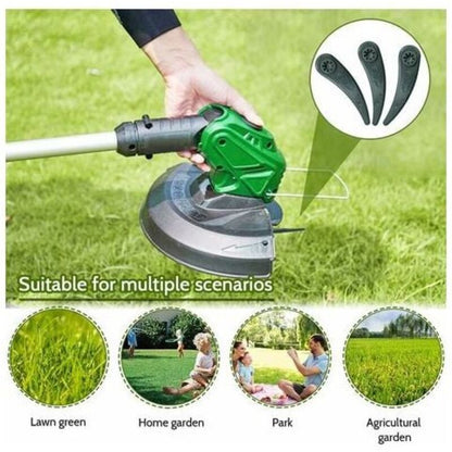 Pack of 24 replacement blades for Bosch Durablade Art 23-18 LI Art 26-18 LI lawn mowers, green. - Image 5