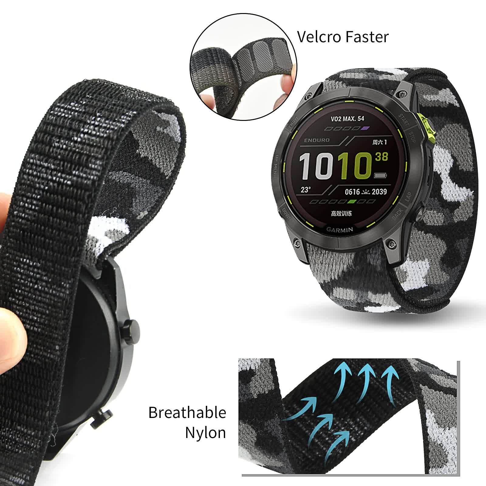 26mm 22mm  Nylon for Garmin Enduro 2/Fenix ​​6X 6 Pro 5X 5 Plus 7X 7/Epix Gen 2 Ultralight Smart Watch Band Bracelet H 26mm Fenix ​​6X 6XPro - Image 4