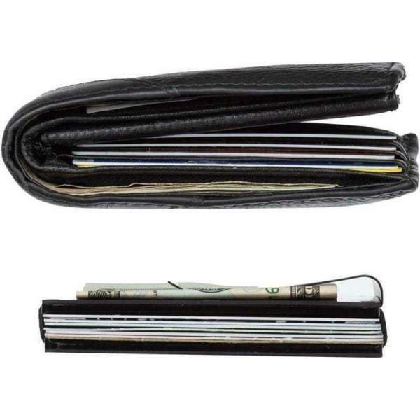 RFID Blocking Minimalist Carbon Fiber Card Holder with Money Clip for Men - Image 5