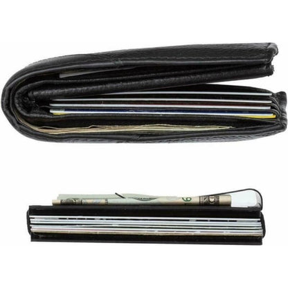 RFID Blocking Minimalist Carbon Fiber Card Holder with Money Clip for Men - Image 5