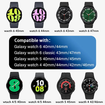 20mm Compatible with Samsung Galaxy Watch 4/5/6/pro/classic 45mm 44mm 40mm 43mm 47mm No Gaps Nylon Strap Correa Galaxy Watch 6 Strap Black - Image 7