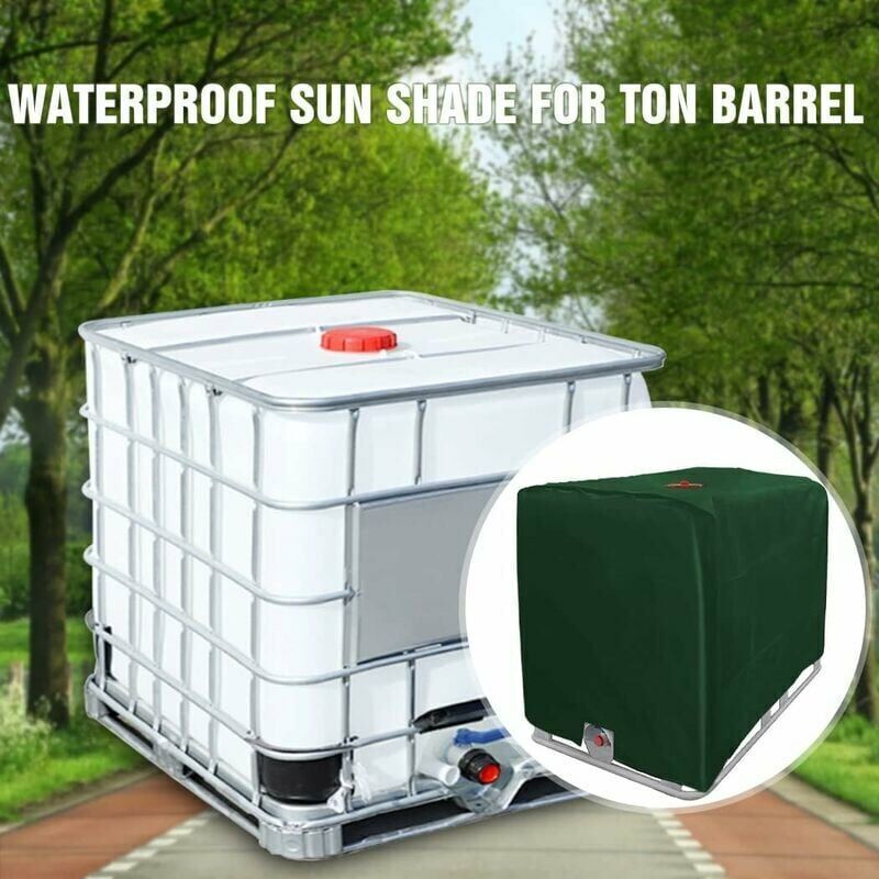 IBC Tank Cover Tarpaulin for 1000L IBC Container, GU.B/bon 116 x 100 x 120 cm Water Tank Cover Anti-UV Anti-Rain (Green)..DEBUNS - Image 5