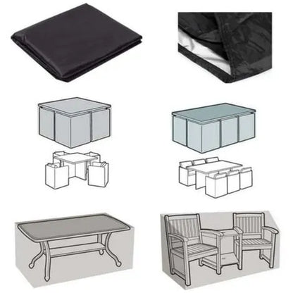 Rectangular Cover Waterproof Cover Outdoor Furniture Cover Waterproof Tarpaulin Oxford Clo - Image 4