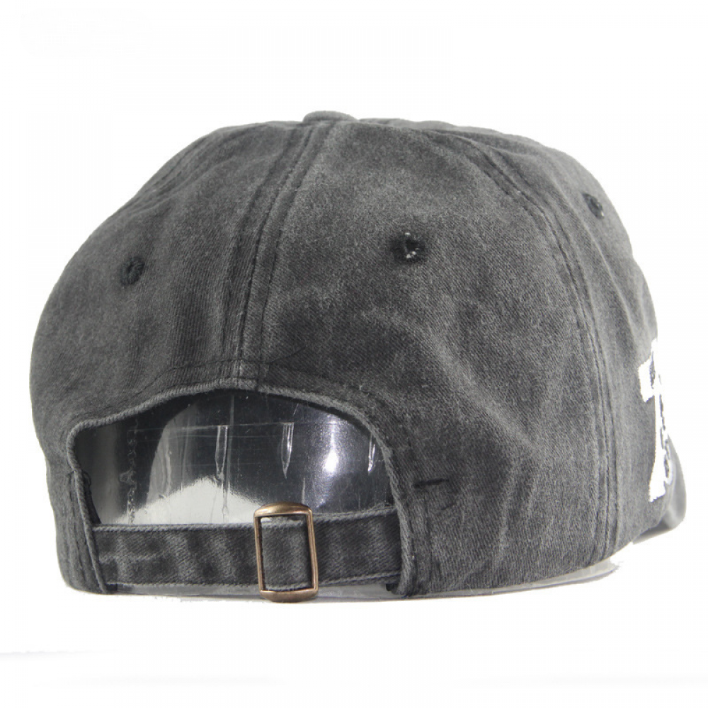 Baseball cap washed full cap fringed sun hat men and women Blue Blue - Image 4