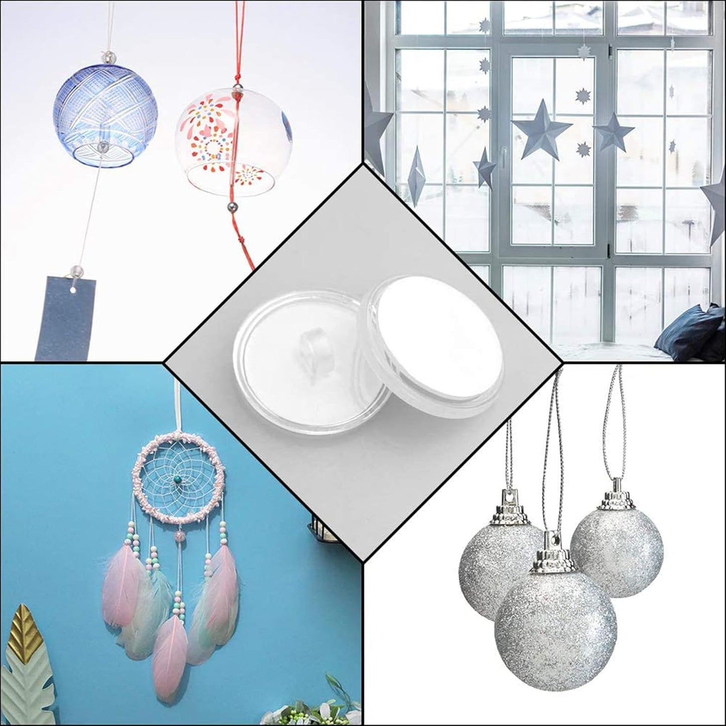 20-pack transparent self-adhesive ceiling hooks, no drilling required, ceiling hooks - Image 4