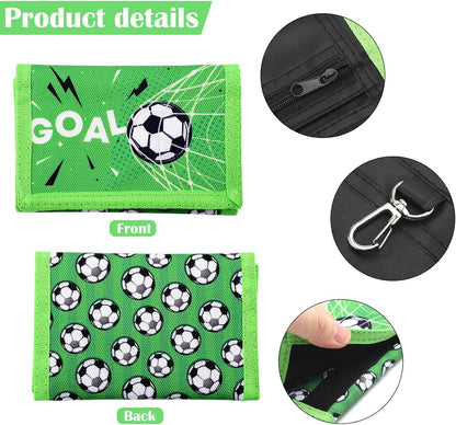 Football Pattern Chest Bag, Coin Purse for Boys, Mini Wallet with - Image 2