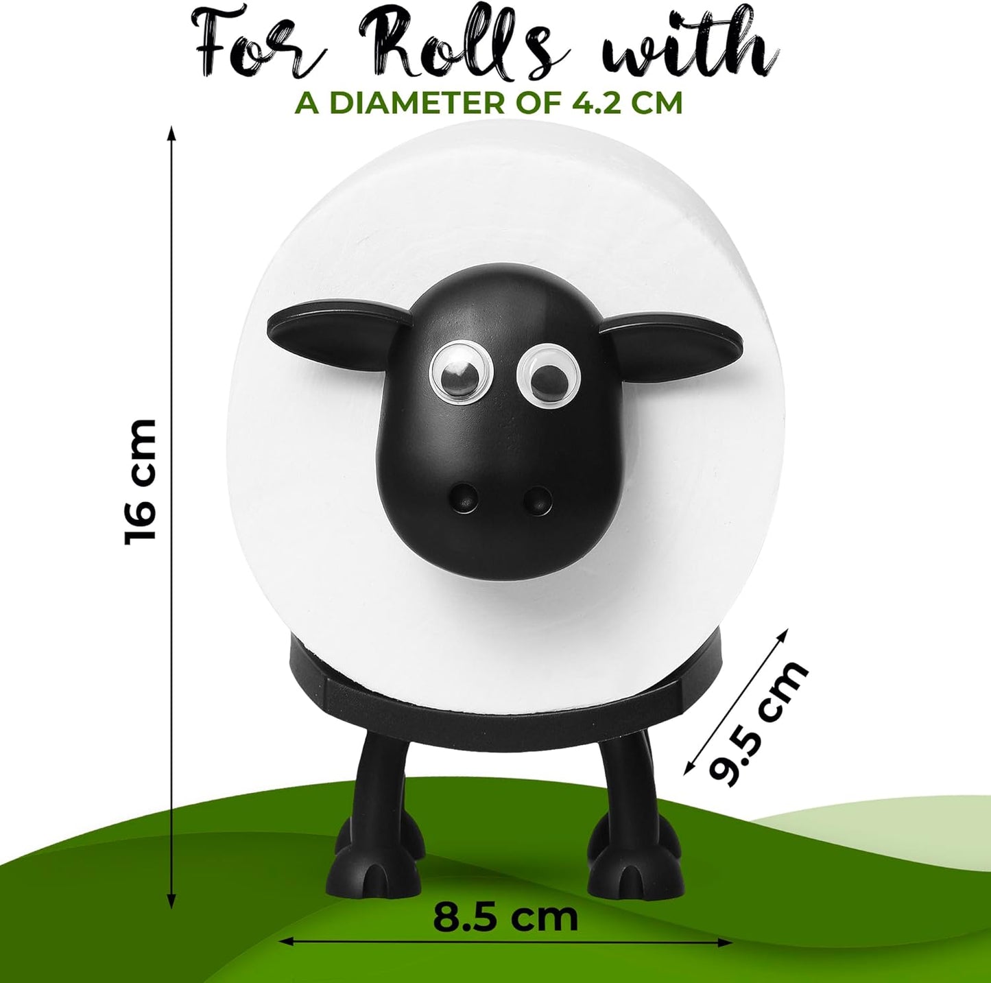 Toilet Paper Holder Sheep - Cute Bathroom Decor - Set of 3 - Image 3