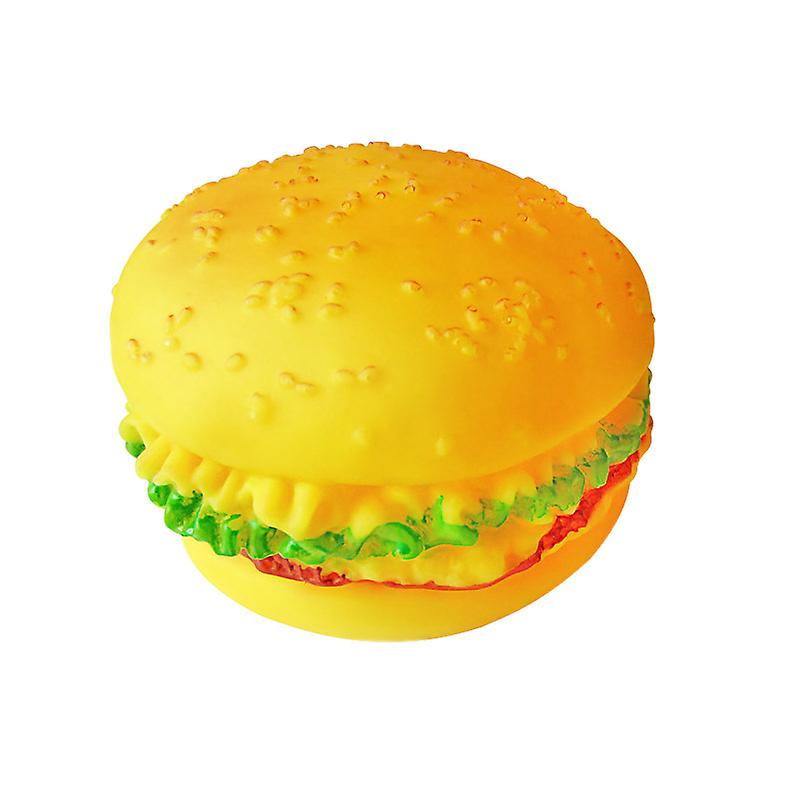 Pet Toy, Dog, Hamburger Shaped Sound Toy That Squeaks, Chew Toy for Small and Large Dogs, Cat Training, Play and Chew - Image 3