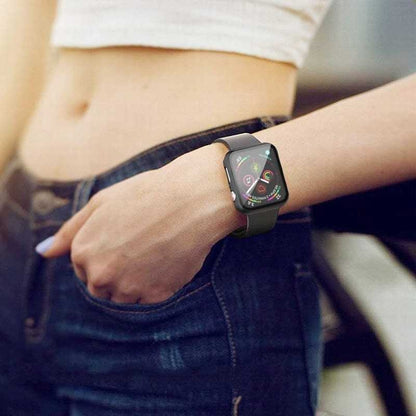 2-PACK Compatible with Apple Watch 40mm Shockproof Case 9H Tempered Glass 2in1 Rose Gold - Image 5