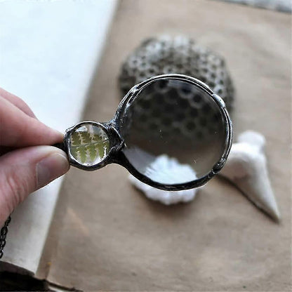 Magnifying Glass Necklace for Reading, Elderly Gift, Book Magnifying Glass Jewelry blue - Image 4