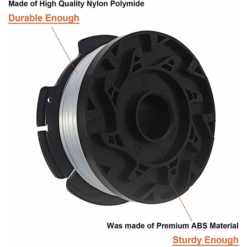 Black & Decker lawn mower spool, 6-pack, black - Image 3