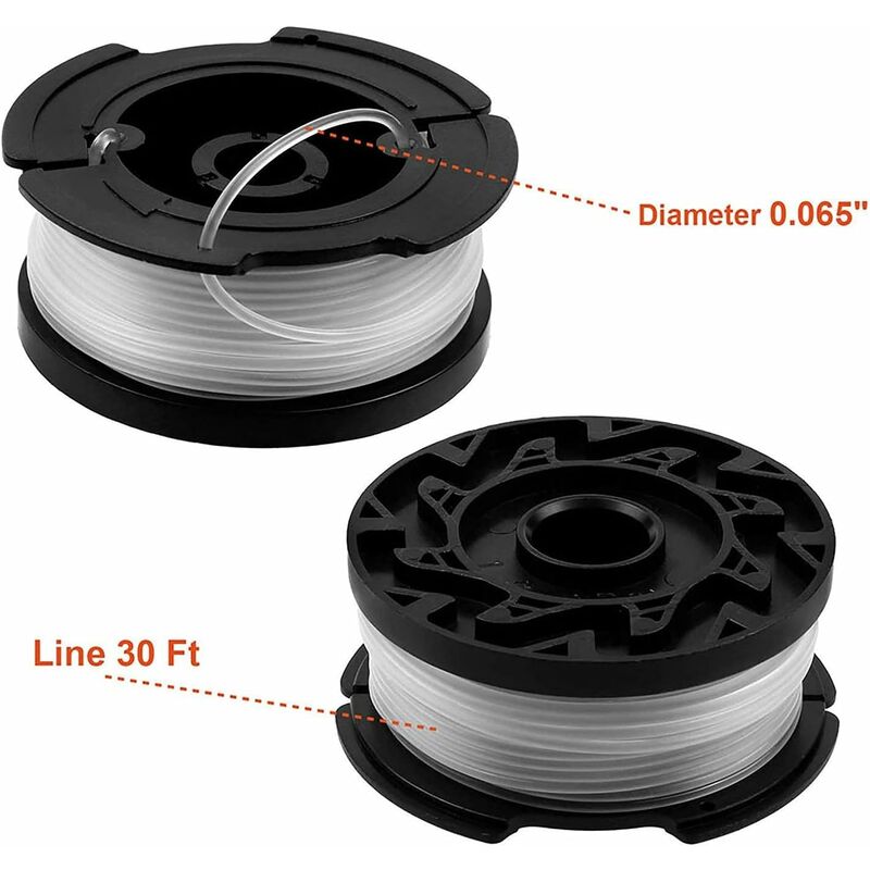 Black & Decker lawn mower spool, 6-pack, black - Image 4