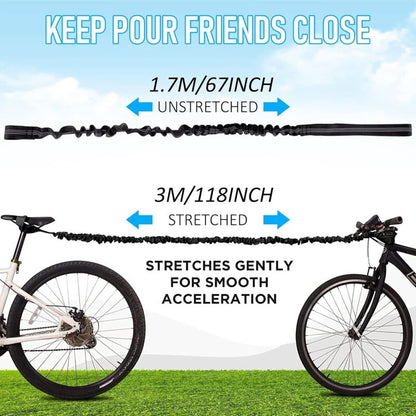 1.7m to 3m Bicycle Tow Rope for Kids Bicycle Tow Rope Load 200kg for Mountain Bike Long Family Trip with Black Storage Bag - Image 4
