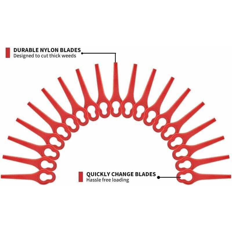 Pack of 50 compatible blades for Ferrex Aldi Far 20-i grass trimmer, replacement blades for cordless grass trimmers. - Image 3