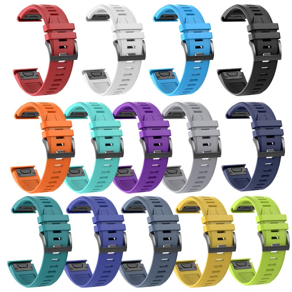 22mm 26mm Silicone Strap for Garmin Fenix ​​​​7X 7 Pro Solar/6X 6 Sapphire 5 5X Plus 3 3HR/Epix QuickFit WatchBand 1:1 Official Band style1 Army green style1 Army green QuickFit 22mm - Image 6