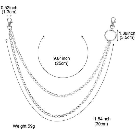pcs jeans chain wallet chain pocket chain belt chain hip hop pants chain - Image 3