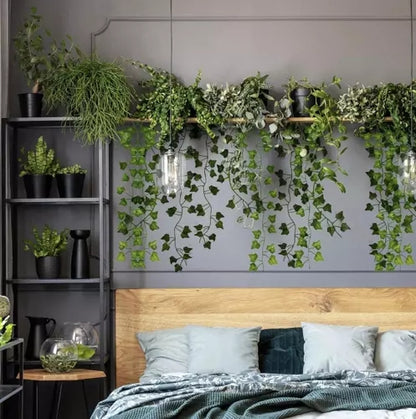 25 meters Ivy garland / Leaf garland - 2 m long Green - Image 3