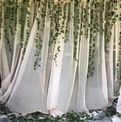 25 meters Ivy garland / Leaf garland - 2 m long Green - Image 8